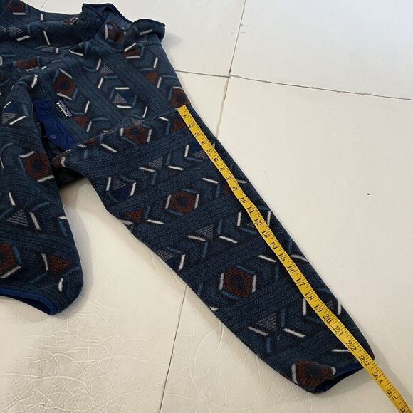 Patagonia Mens Synchilla Aztec Snap-T Fleece Pullover Lifecycle Glass Blue L - Picture 7 of 7